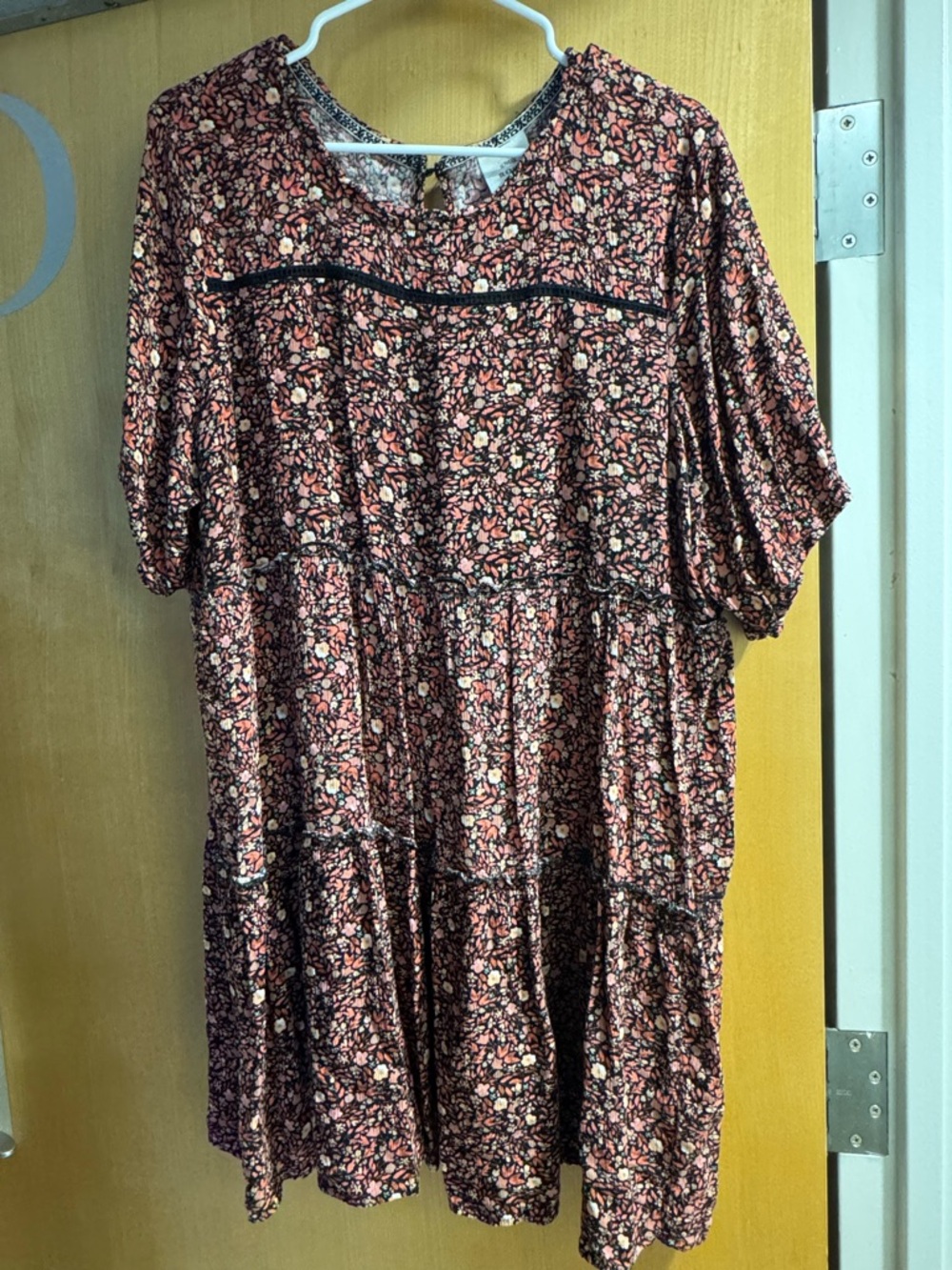 Knox Rose Pink and Rust Floral Blouse
